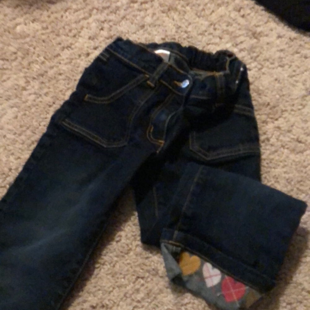 Gymboree jeans with heart cuffs
